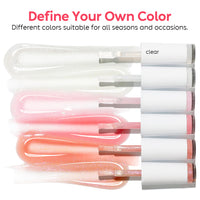 Nicedeco 8 in 1 Glitter Builder Base Strengthening Gel Set 6x5ml Nude Pink686