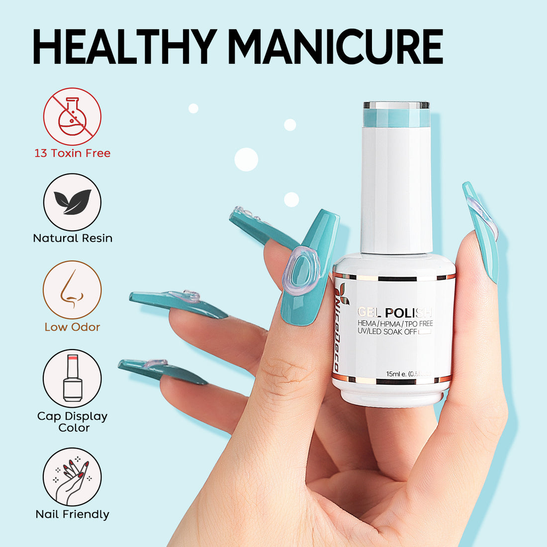 N001 NiceDeco Smalto semipermanente senza HEMA (15ml)