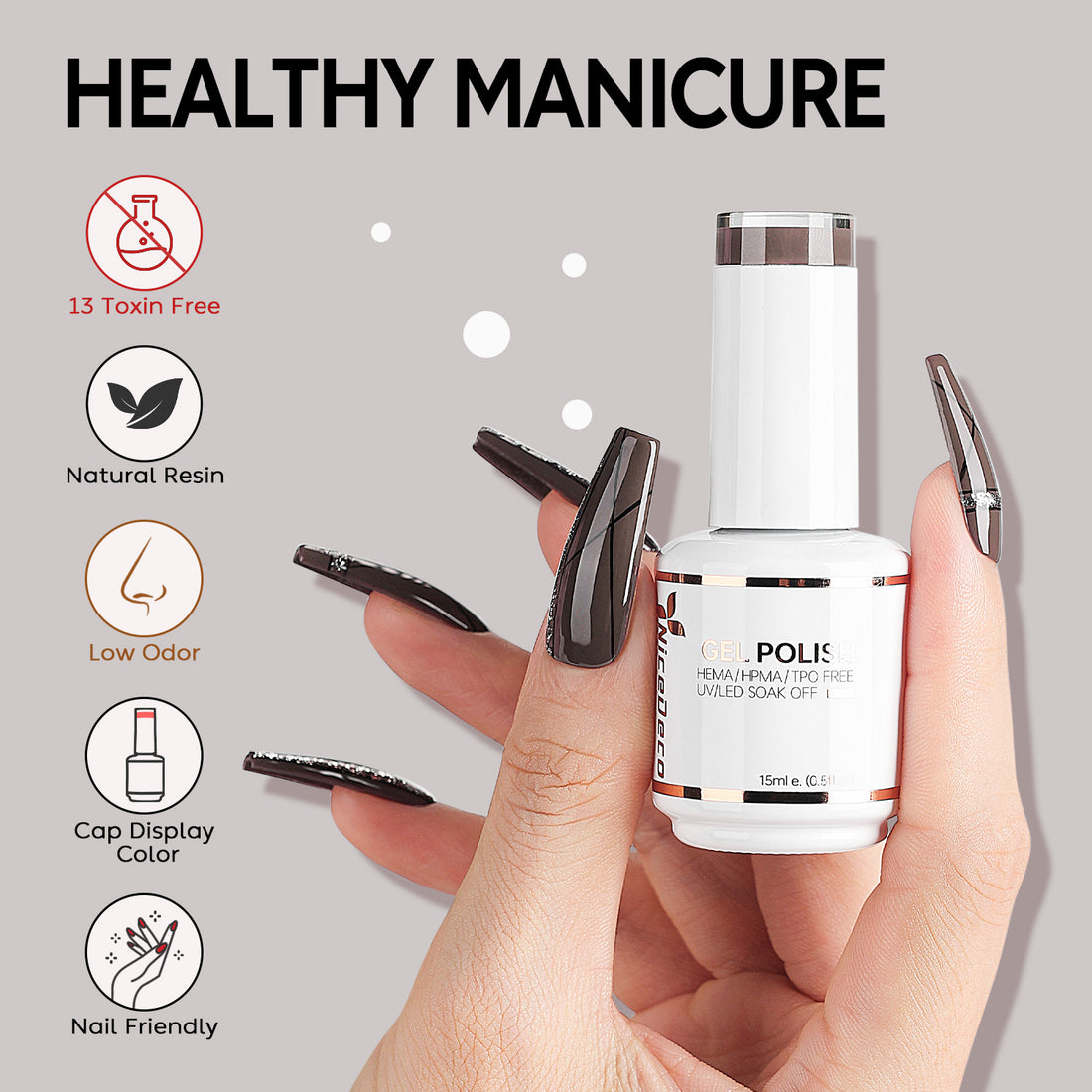 N346 NiceDeco HEMA-free Gel Polish (15ml)