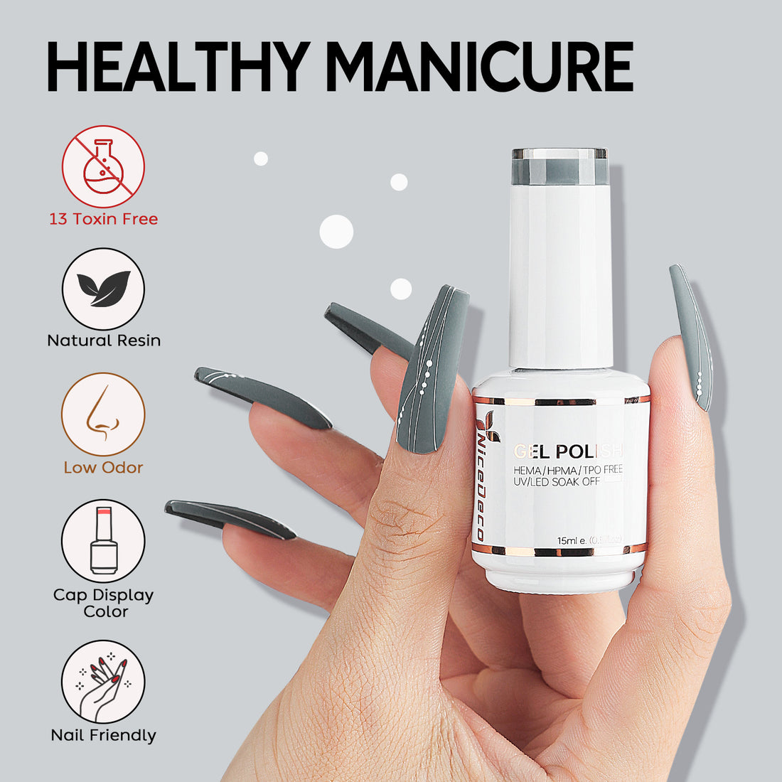 N344 NiceDeco HEMA-free Gel Polish (15ml)