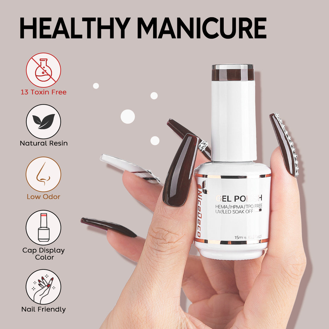 N001 NiceDeco Smalto semipermanente senza HEMA (15ml)