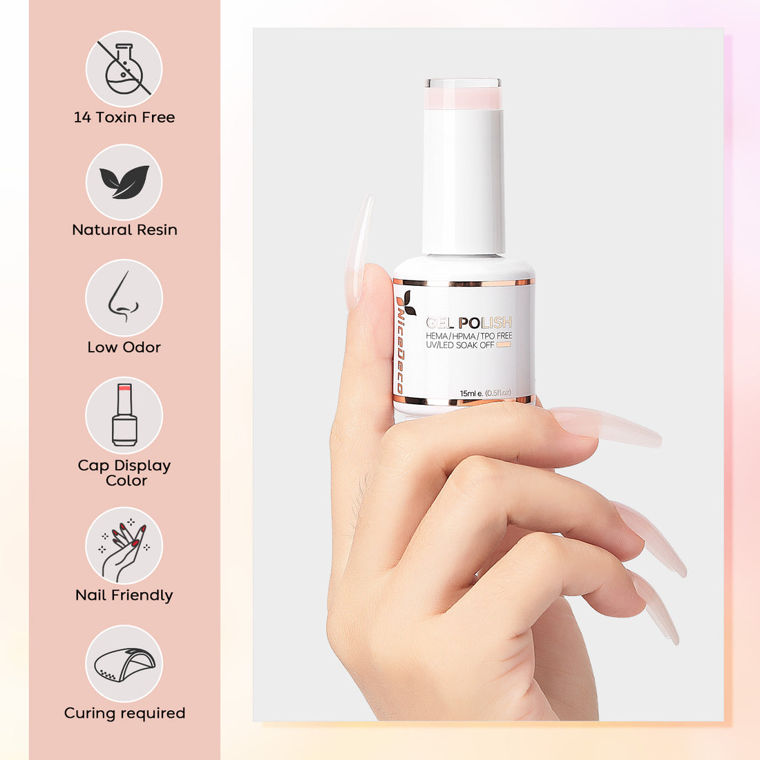 N016 NiceDeco Smalto semipermanente senza HEMA (15ml)