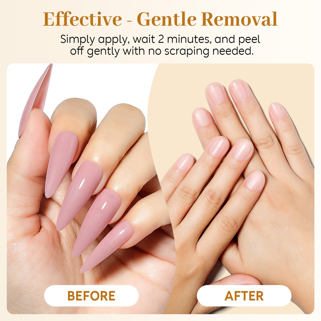 Nicedeco 2 Pcs 10ml Nail Glue Remover,Press on Nail Remover Cruelty Free Vegan for False Nail Tips,Quick Glues and Semi-Cured Sticker,Gentle Formula Not for Uv Nail Glue Gel