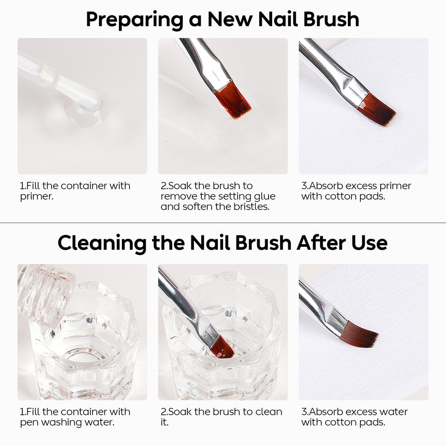 Nicedeco Nail Art Brushes 9pcs, Double-ended Nail Dotting Tool Gel Polish Liner Brushes Design Pen For Nail Drawing and Nail Paint Small Detail Brushes Manicure Design Set