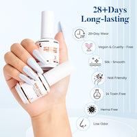 Nicedeco Gel Top Coat Base Coat Kit for Chrome Nail Powder