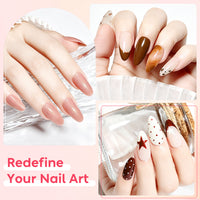 Nicedeco 8 in 1 Glitter Builder Base Strengthening Gel Set 6x5ml Nude Pink687