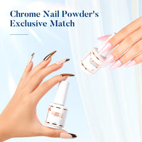 Nicedeco Gel Top Coat Base Coat Kit for Chrome Nail Powder