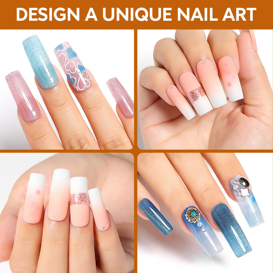 Nicedeco French Nail Tips for Gel Extensions, 550pcs 11 Sizes Half Cover False Nail Tips Fake Nails Press on Nails Acrylic Nail Tips - 019