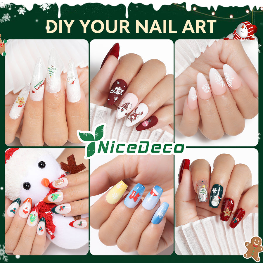 Nicedeco 15 Sheets Christmas Nail Art Stickers 005
