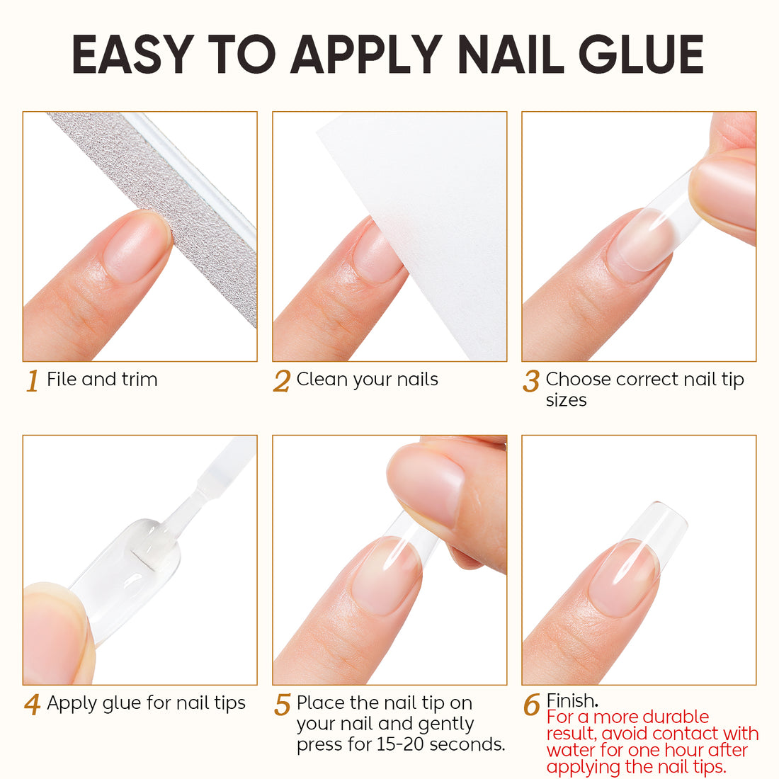 Nicedeco 2 Pcs 10ML Strong Nail Glue - Brush On Professional Adhesive for Quick Press On Nails & Tips, Salon-Worthy Long Lasting Bond, Cruelty Free Vegan Formula, No UV Light Needed
