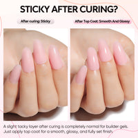 Nicedeco 8 in 1 Builder Base Strengthening Gel, 6x5ml UV/LED Clear Building Nail Gel in a Bottle,for Nails Tips & Extensions, Gel Polish Nail Repair Nail Strengthen NSET6-75