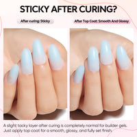Nicedeco 8 in 1 Builder Base Strengthening Gel, 6x5ml UV/LED Clear Building Nail Gel in a Bottle,for Nails Tips & Extensions, Gel Polish Nail Repair Nail Strengthen NSET6-76