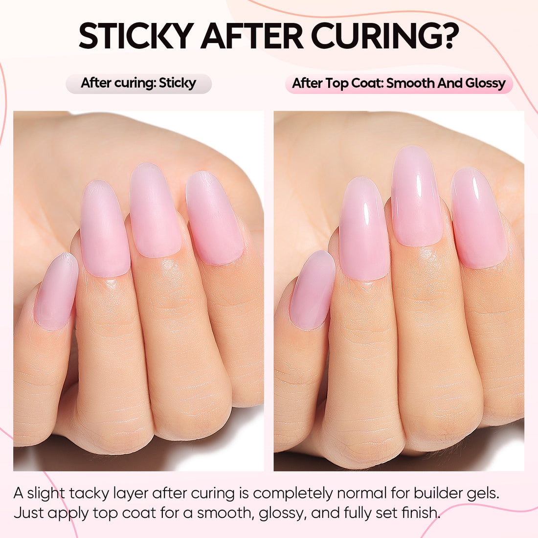 Nicedeco 8 in 1 Builder Base Strengthening Gel, 6x5ml UV/LED Clear Building Nail Gel in a Bottle,for Nails Tips & Extensions, Gel Polish Nail Repair Nail Strengthen NSET6-77