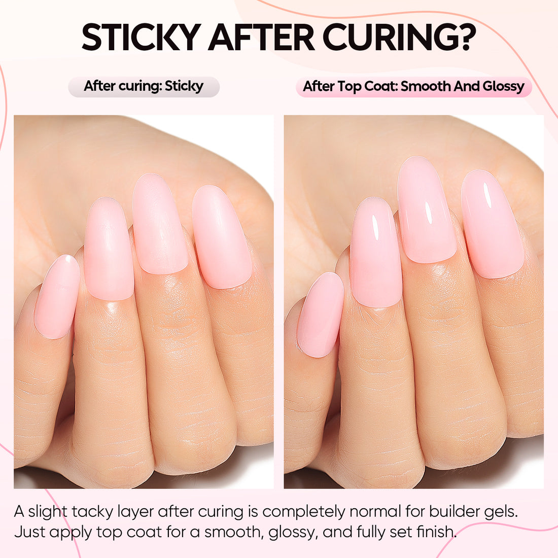 Nicedeco 8 in 1 Builder Base Strengthening Gel, 6x5ml UV/LED Clear Building Nail Gel in a Bottle,for Nails Tips & Extensions, Gel Polish Nail Repair Nail Strengthen NSET6-78
