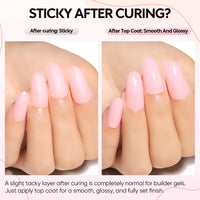 Nicedeco 8 in 1 Builder Base Strengthening Gel, 6x5ml UV/LED Clear Building Nail Gel in a Bottle,for Nails Tips & Extensions, Gel Polish Nail Repair Nail Strengthen NSET6-78