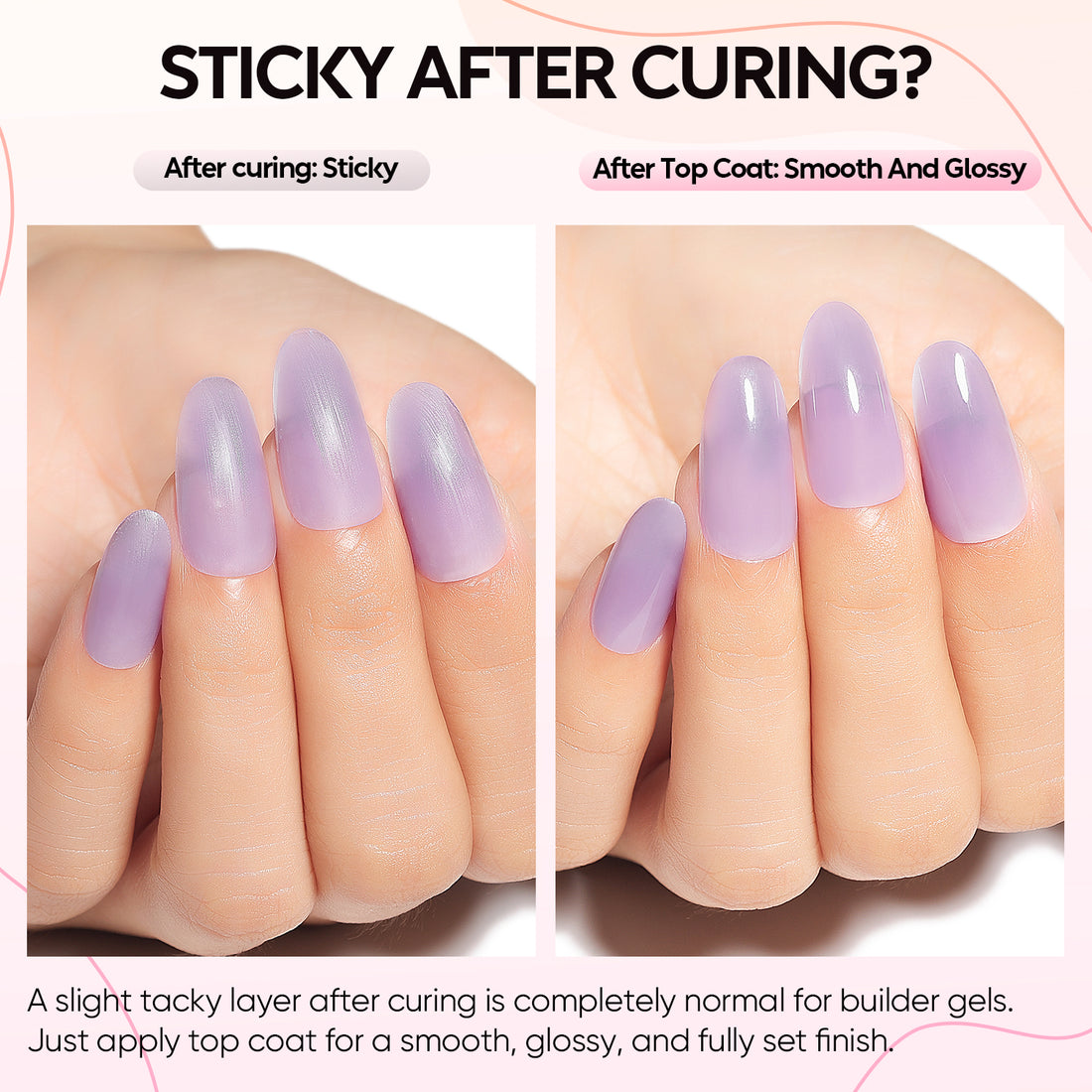 Nicedeco 8 in 1 Builder Base Strengthening Gel, 6x5ml UV/LED Clear Building Nail Gel in a Bottle,for Nails Tips & Extensions, Gel Polish Nail Repair Nail Strengthen NSET6-79