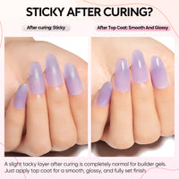 Nicedeco 8 in 1 Builder Base Strengthening Gel, 6x5ml UV/LED Clear Building Nail Gel in a Bottle,for Nails Tips & Extensions, Gel Polish Nail Repair Nail Strengthen NSET6-79