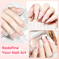Nicedeco 8 in 1 Glitter Builder Base Strengthening Gel Set 6x5ml Nude Pink686