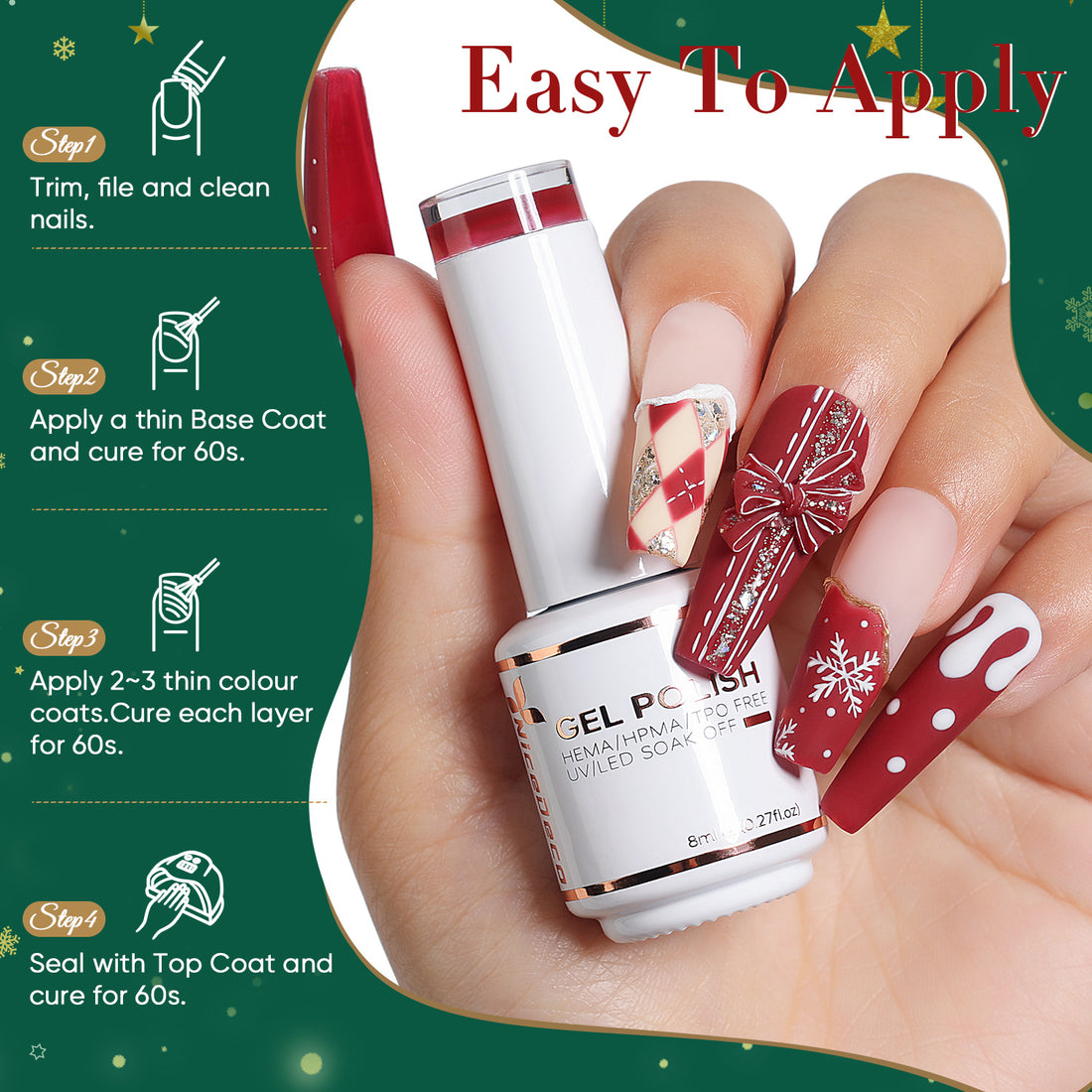 6-26 NiceDeco HEMA-free Gel Polish Set (8ml*6) (Copy)