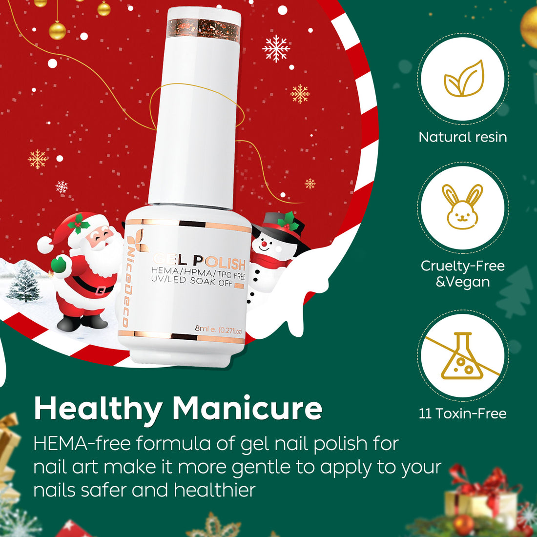 6-26 NiceDeco HEMA-free Gel Polish Set (8ml*6) (Copy)