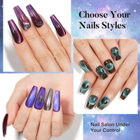Nicedeco 6 Colors Magnetic Cat Eye Gel Nail Polish Set with Magnet – HEMA Free, Cruelty Free & Vegan, High Gloss Long-Lasting Soak-Off Nail Art Manicure Kit for LED/UV Lamp (5ml Each)