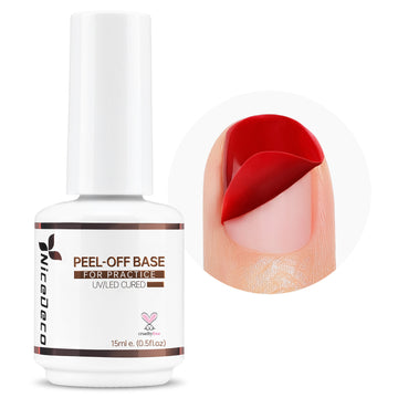 Nicedeco Hema-Free Peel Off Gel Base Coat - Easy Removal, No Soaking or Filing Required