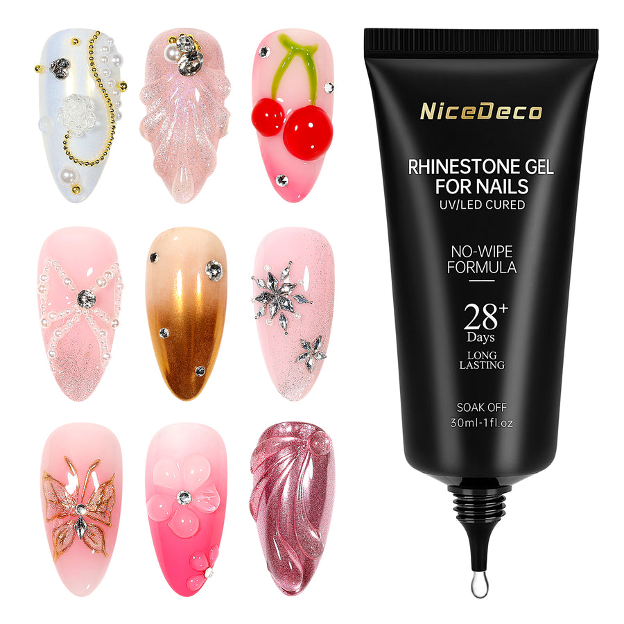 Nicedeco No Wipe Rhinestone Glue for Nails 30ml