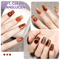 Nicedeco Fine Magnetic Cat Eye Gel Nail Polish Set, 6 Colors 5ML Holographic UV LED Glitter Taupe Brown Soak off Nail Polish with Magnet Nail Art DIY Salon For Women Kit 6-71