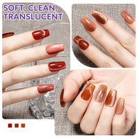 Nicedeco Fine Magnetic Cat Eye Gel Nail Polish Set, 6 Colors 5ML Holographic UV LED Glitter Red Brown Soak off Nail Polish with Magnet Nail Art DIY Salon For Women Kit 6-68