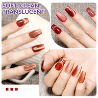 Nicedeco Fine Magnetic Cat Eye Gel Nail Polish Set, 6 Colors 5ML Holographic UV LED Glitter Blue Purple Red Brown Soak off Nail Polish with Magnet Nail Art DIY Salon For Women Kit 6-74