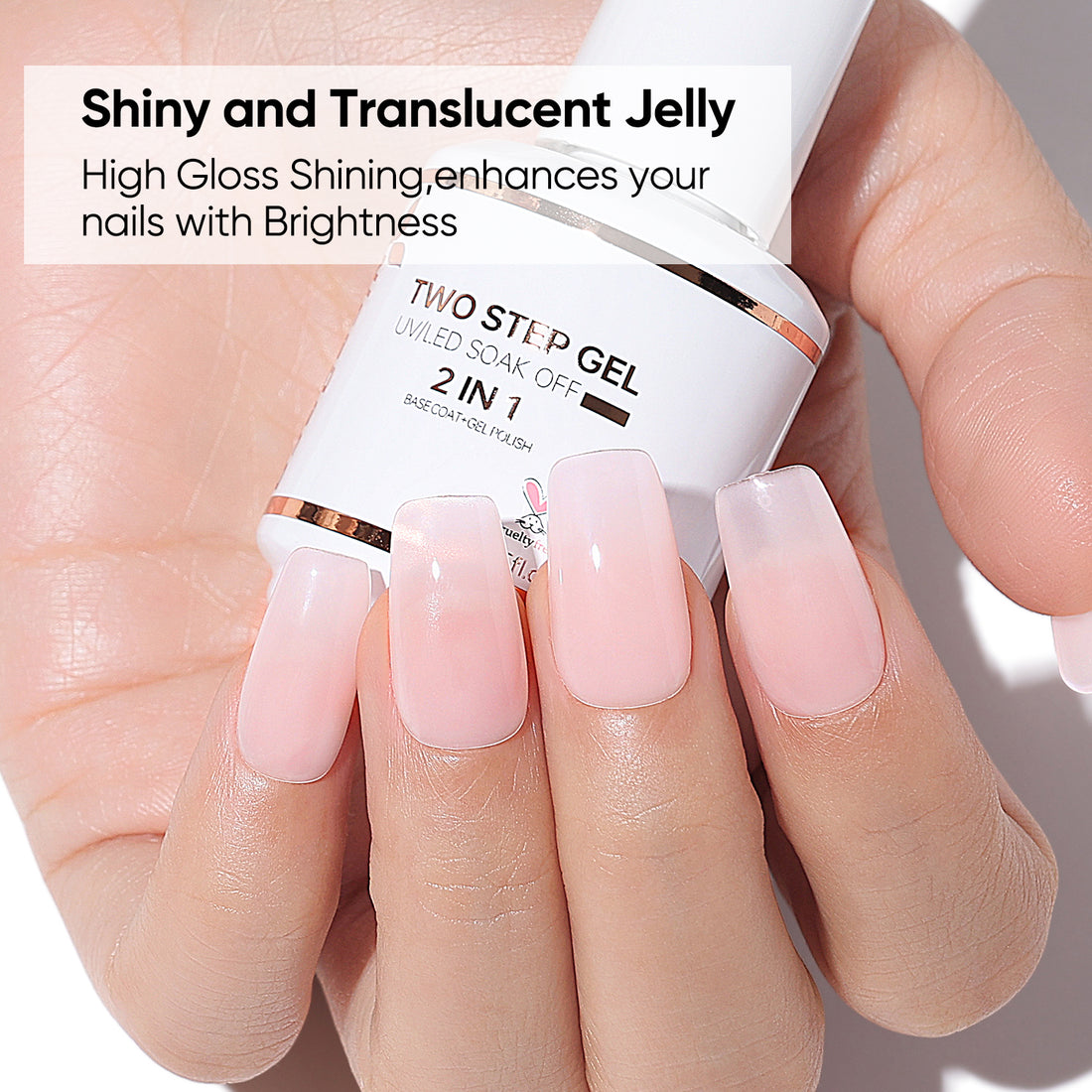 Nicedeco 2-Step Gel Nail Polish, 15ml UV/LED Soak-Off Gel Polish Nail Art Manicure Pedicure, Salon & Home Use - Long Lasting & Easy to Apply - TSG012