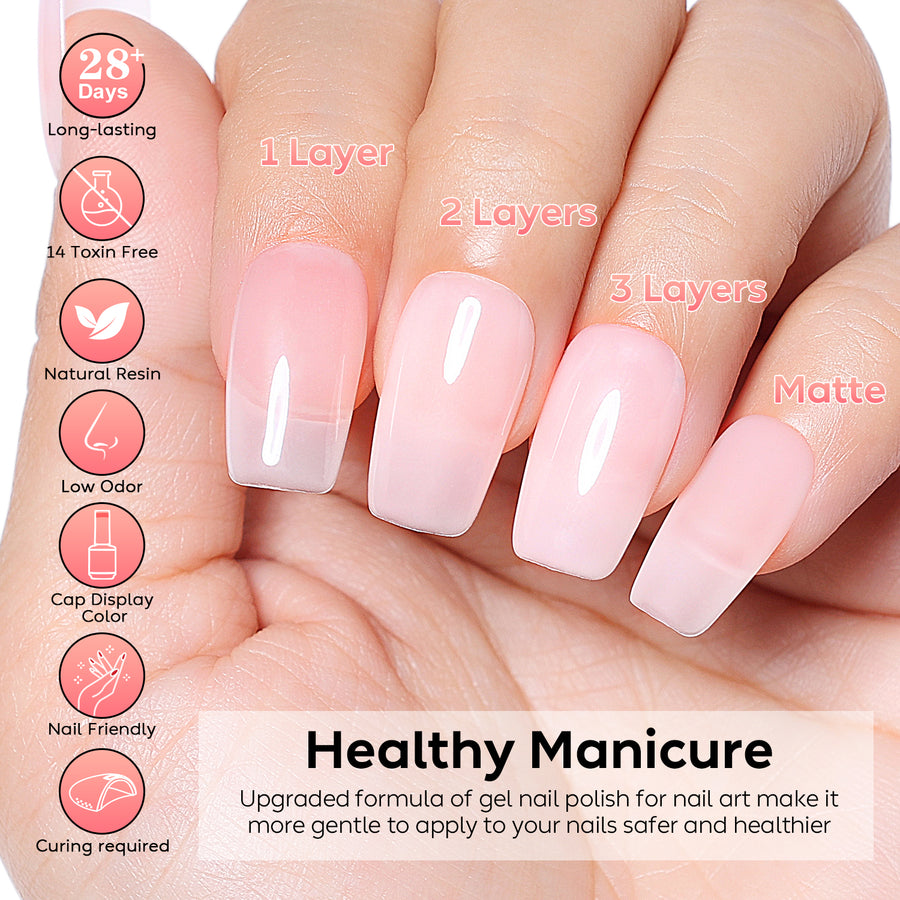 Nicedeco 2-Step Gel Nail Polish, 15ml UV/LED Soak-Off Gel Polish Nail Art Manicure Pedicure, Salon & Home Use - Long Lasting & Easy to Apply - TSG012