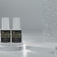 Nicedeco 2 Pcs 10ML Strong Nail Glue - Brush On Professional Adhesive for Quick Press On Nails & Tips, Salon-Worthy Long Lasting Bond, Cruelty Free Vegan Formula, No UV Light Needed