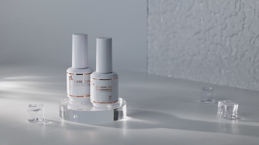 Nicedeco Gel Top Coat Base Coat Kit for Chrome Nail Powder