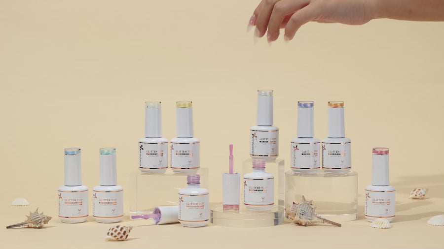 Nicedeco Gel Nail Polish Pearlescent Glitter Gel Top Coat 011